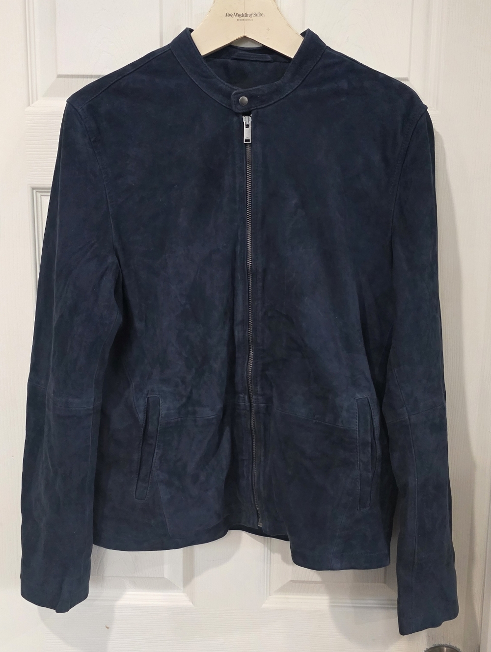 John Varvatos Men's Reede Racer Suede Jacket - Picture 3 of 8